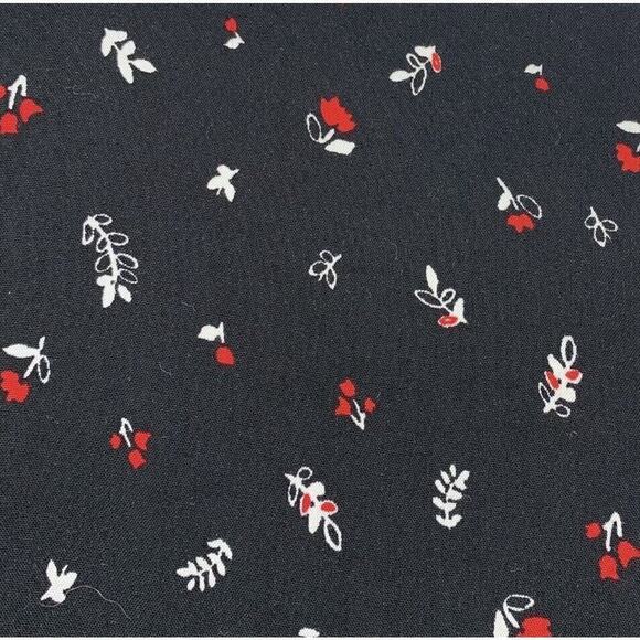 J Jill Floral Tie Front Wide-Leg Jumpsuit Womens Size L Black Red NWT $129 - Picture 11 of 12